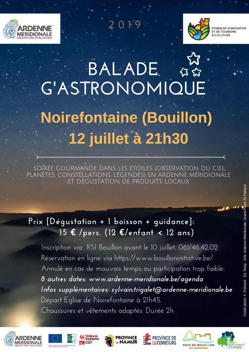 Noirefontaine GAL Ardenne Meridionale Balade G'astronomique