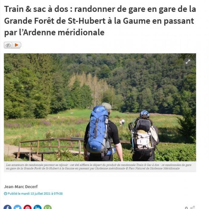 Train & Sac à dos - Revue de presse GAL Ardenne Meridionale