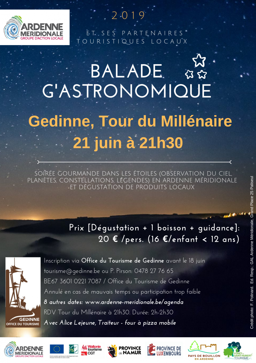 Balade G'Astronomique à la Tour du Millénaire GAL Ardenne Méridionale