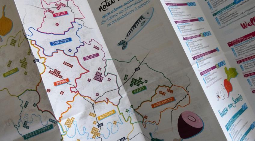 La carte des producteurs et artisans - Les routes gourmandes de l'Ardenne mÃ©ridionale ! - Publications Parc Naturel Ardenne Meridionale